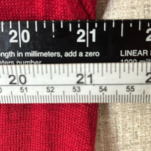 Michael Kors Red Cowl Neck Sweater Women’s 1X Waffle Knit Pullover - Picture 5 of 7